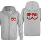 veste one punch man oppai gris rouge