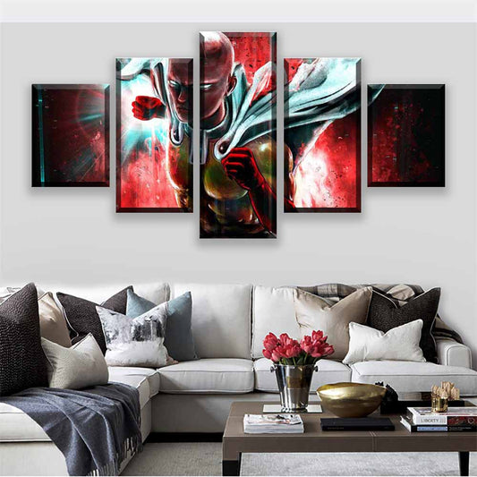 tableau-one-punch-man-saitama-coup-de-poing
