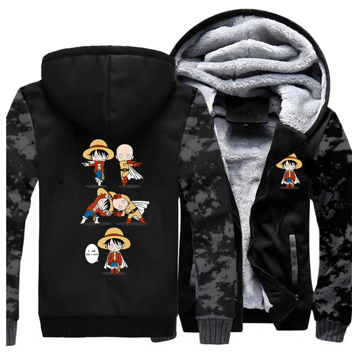 veste-polaire-one-punch-man-saitama-luffy